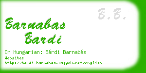 barnabas bardi business card