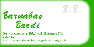barnabas bardi business card